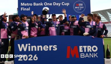 Middlesex lift the One-Day Cup trophy