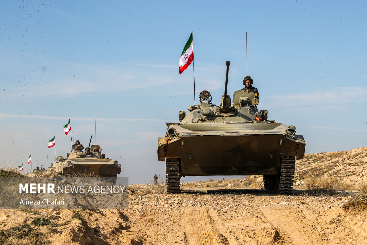 Army ground forces deployed across Iran's borders