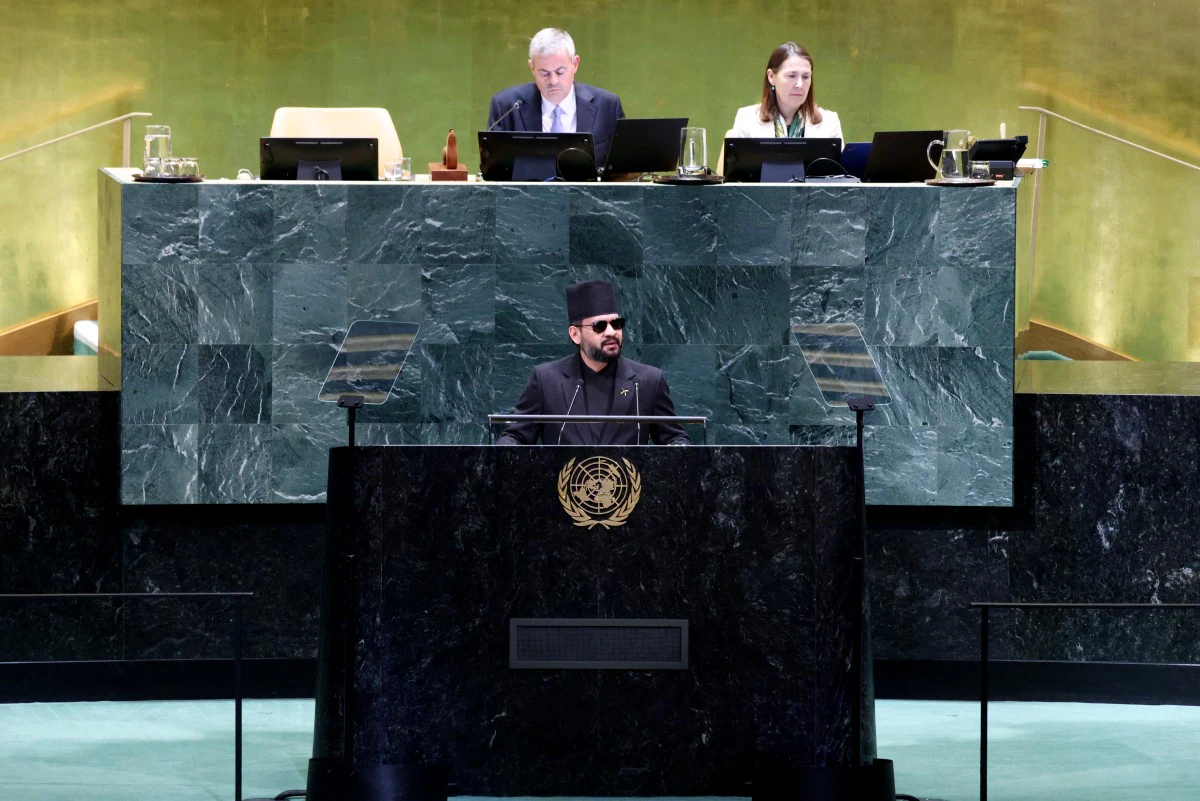 Nepal's Prime Minister Balendra Shah speaks during the 81st United Nations General Assembly at UN headquarters in New York on September 24, 2026 Nepal's Prime Minister Balendra Shah speaks during the 81st United Nations General Assembly at UN headquarters in New York on September 24, 2026