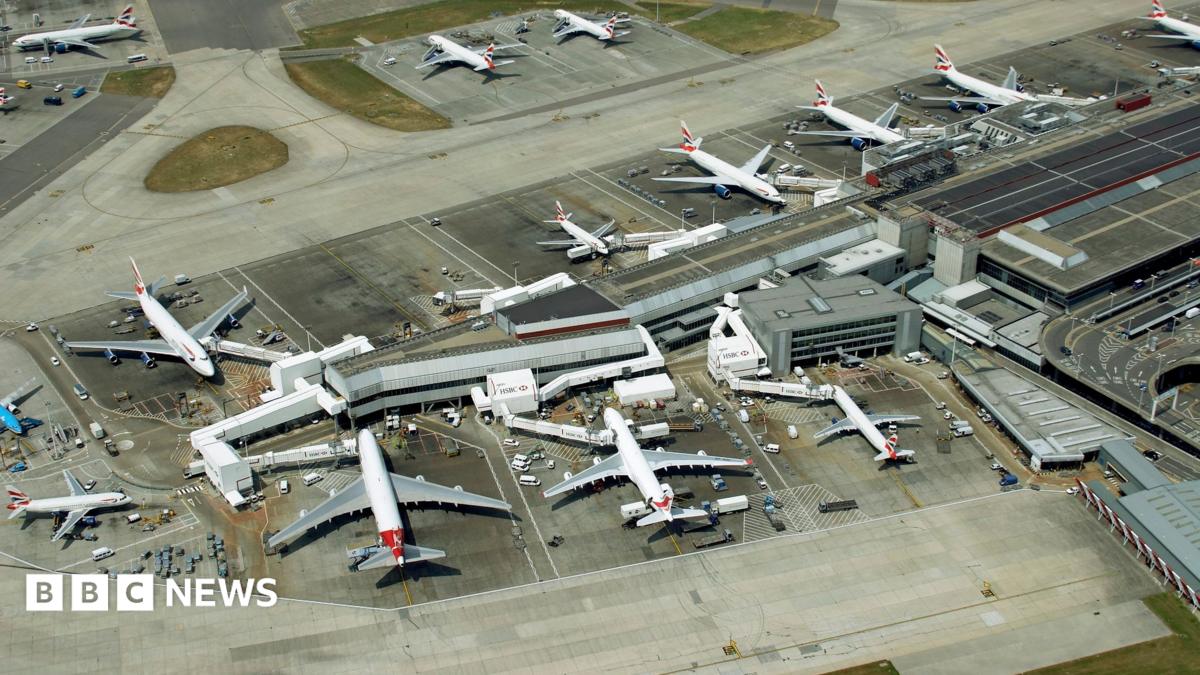 Aerial view of Heathrow Airport
