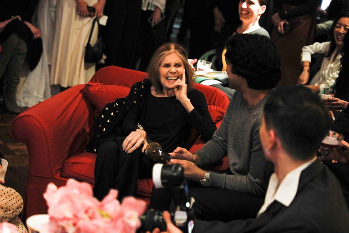 March 2025: Steinem at her home in New York for a storytelling circle.