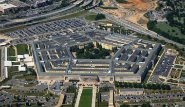 The Pentagon building in Arlington, Va.