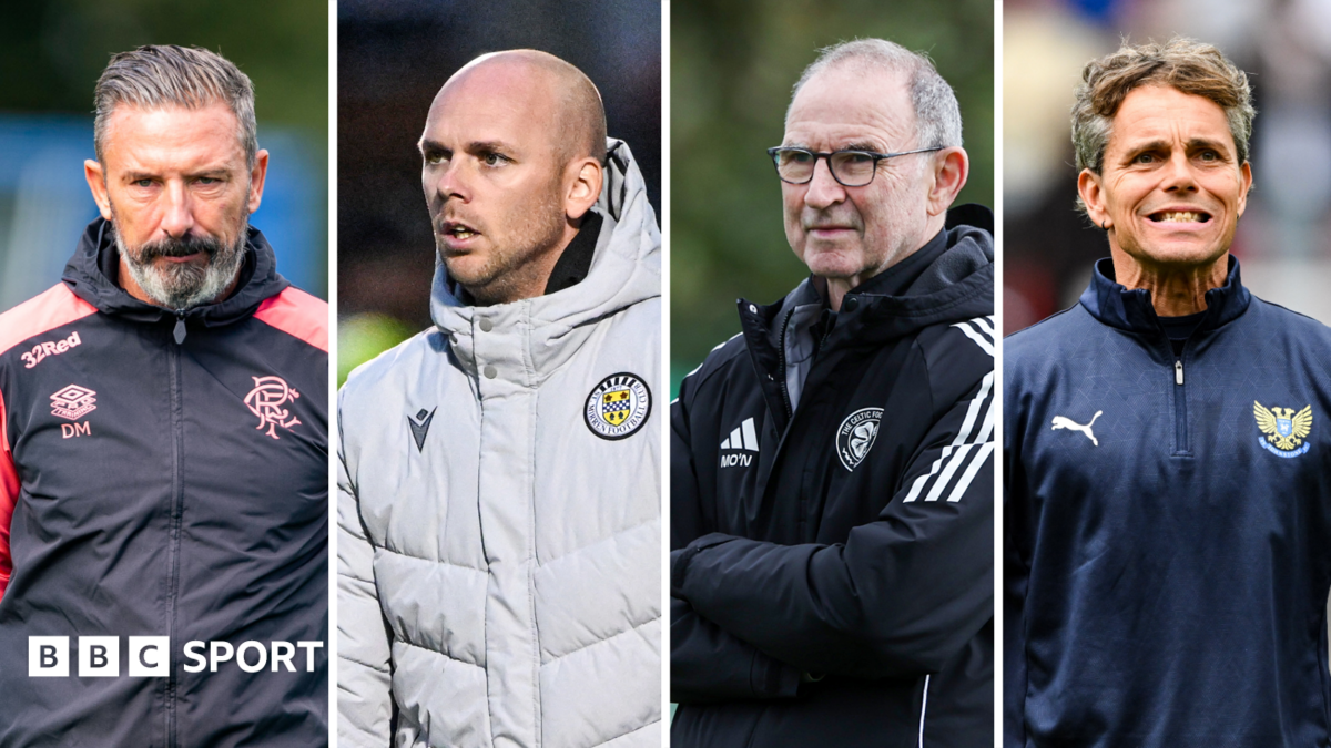 Rangers manager Derek McInnes, St Mirren head coach Craig McLeish, Celtic manager Martin O'Neill and St Johnstone boss Simo Valakari