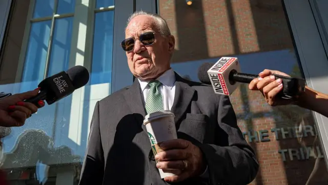 Kevin Reddington speaks to reporters outside the courthouse