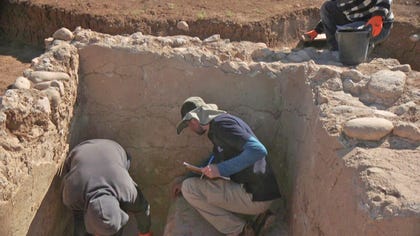 Researchers at the site. The failed Bar Kochba Revolt ended a whole community, not just a penchant for stoneware.
