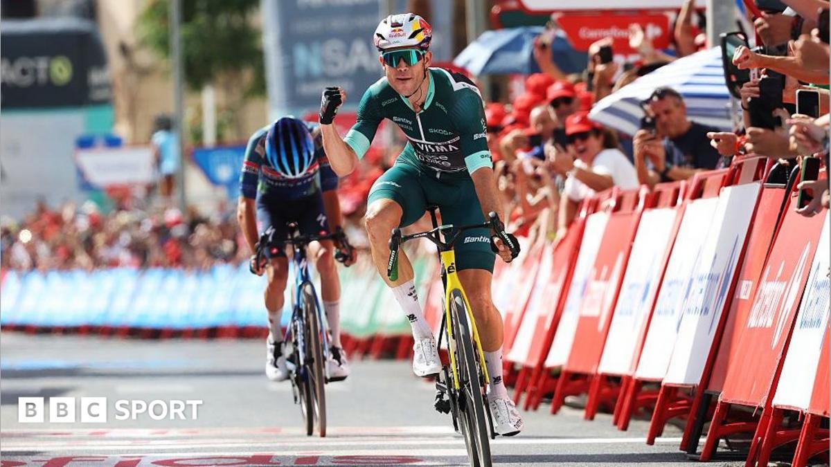 Wout van Aert celebrates
