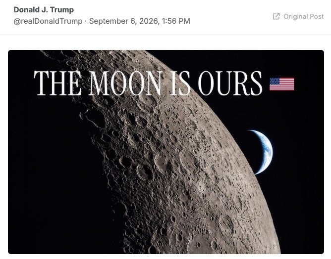 Donald Trump on Truth Social.