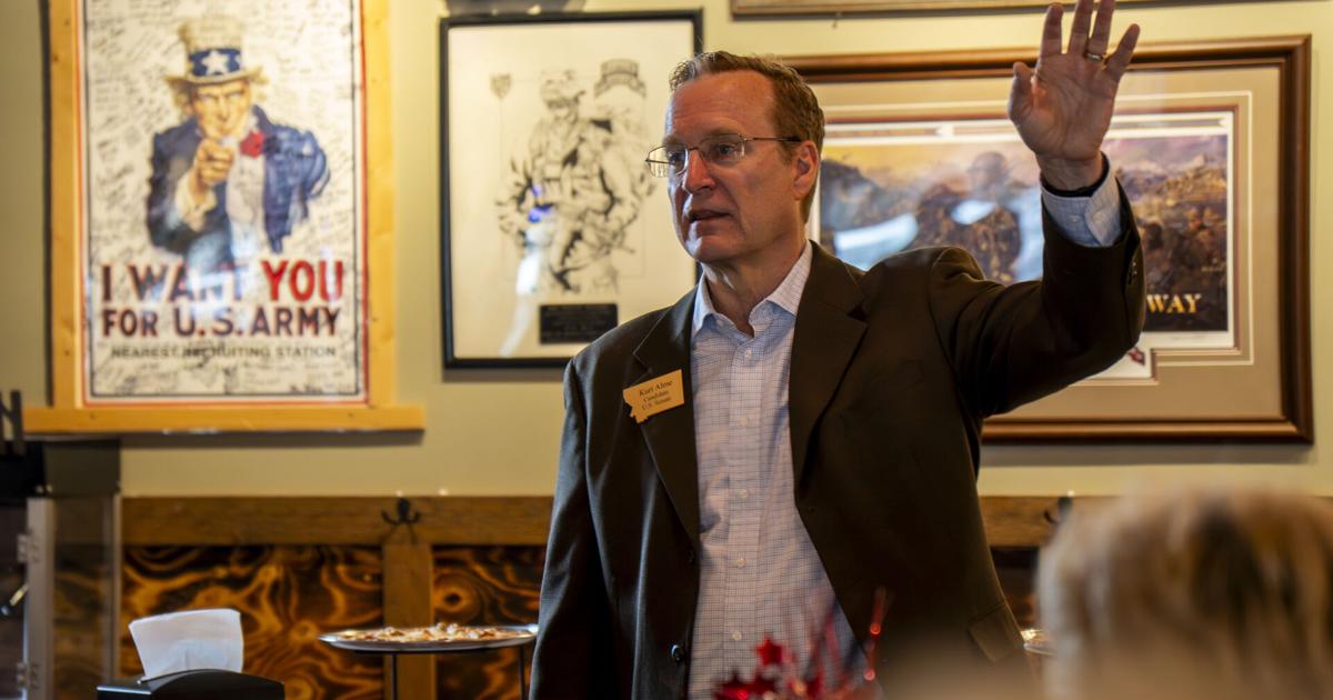 Alme stands firm on Iran war at Ennis event