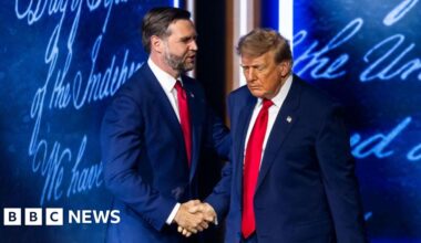 JD Vance speaks at Republican convention dominated by Trump - BBC