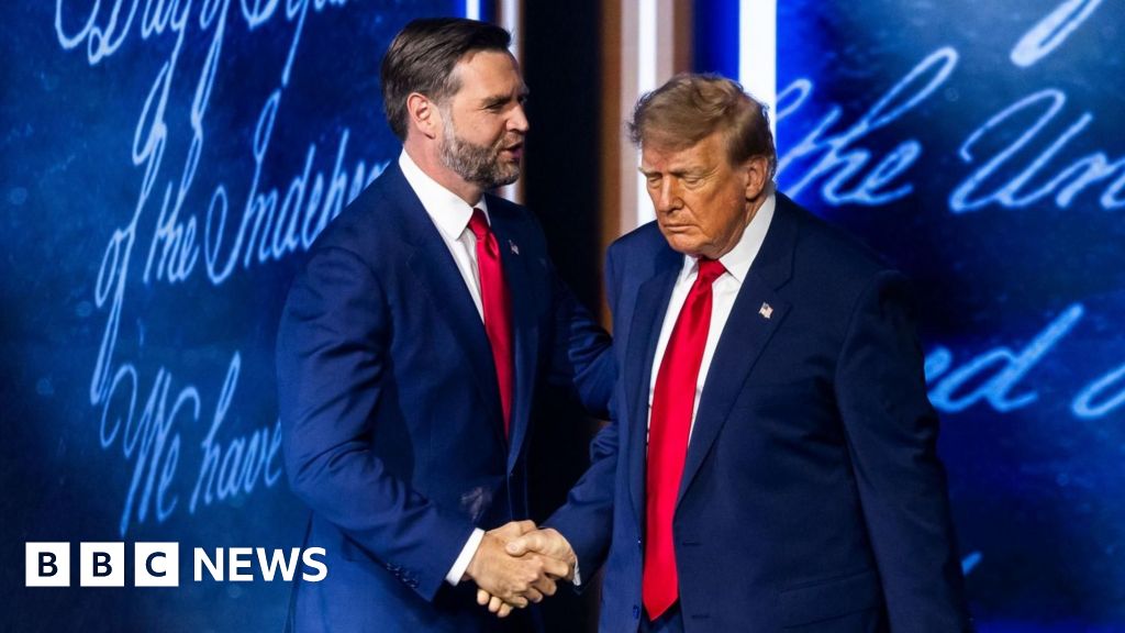JD Vance speaks at Republican convention dominated by Trump - BBC