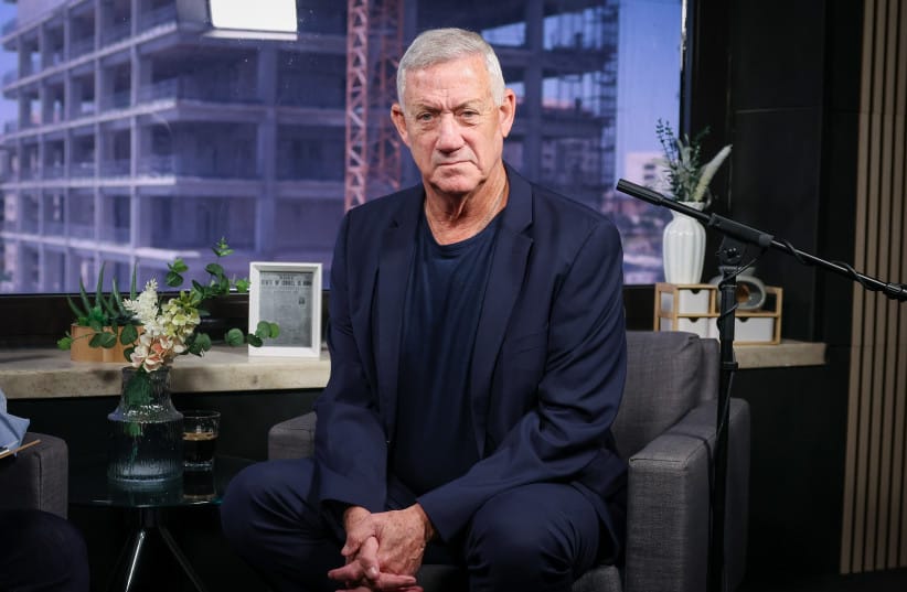 Benny Gantz at The Jerusalem Post studio, August 3, 2026.