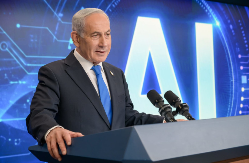 Prime Minister Benjamin Netanyahu at the launch of the National AI Program, August 9, 2026.