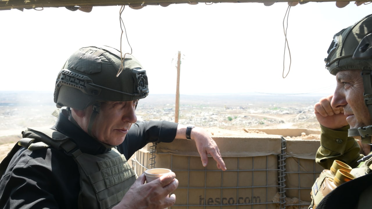 Prime Minister Benjamin Netanyahu visits an IDF outpost in the Gaza Strip on September 2, 2026.