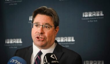 Ofir Akunis, Israeli Consul General in New York attends the Israel Day Parade in New York City, May 31, 2026.