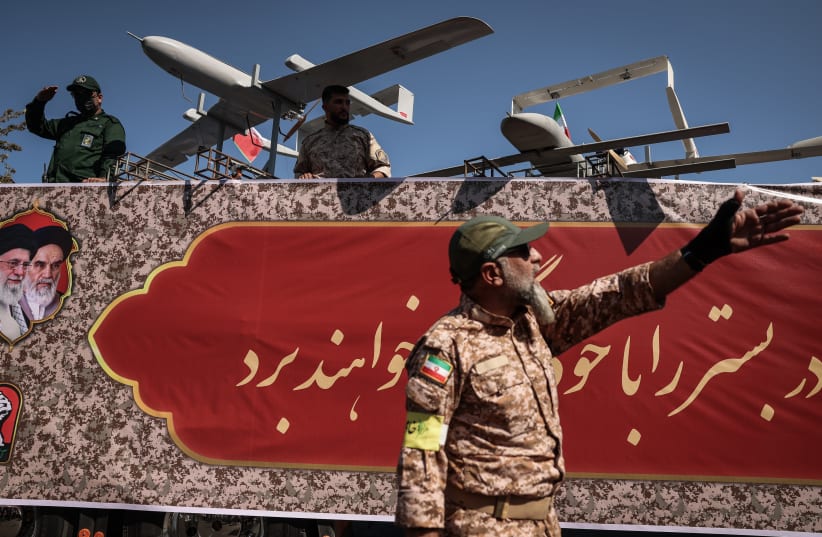 Iranian military personnel conduct street parades and provide military training to supporters in preparation for a potential conflict with the United States and Israel on September 18, 2026 in Tehran, Iran.  