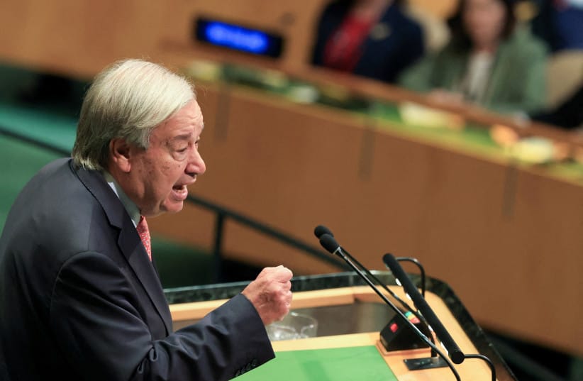 United Nations Secretary-General Antonio Guterres addresses the 81st United Nations General Assembly at UN headquarters in New York City, US, September 22, 2026.