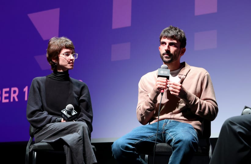 Rachel Szor and Yuval Abraham speak onstage at the ''NAZA'' premiere during the 64th New York Film Festival at Alice Tully Hall on September 26, 2026 in New York City.