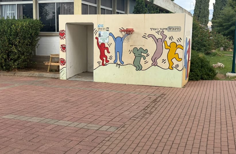 Today the cement-block fort is a gathering place for kids, climbing on it and playing.