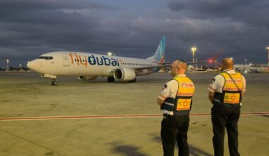 Paramedics examine a 51-year-old male passenger from flydubai flight FZ1073 following his arrival in Israel on a rescue flight after an attempted hijacking, September 30, 2026.