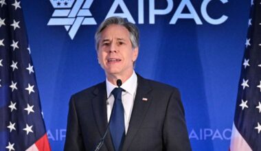Antony Blinken speaks at the AIPAC policy summit in Washington, DC, on June 5, 2023.