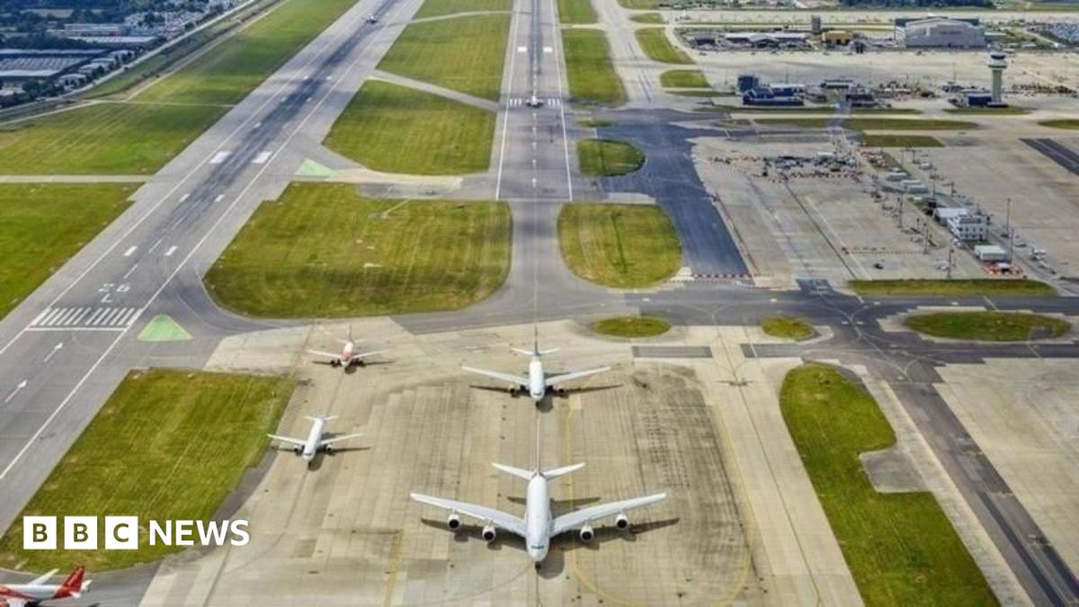 Two planes landed at an airport.