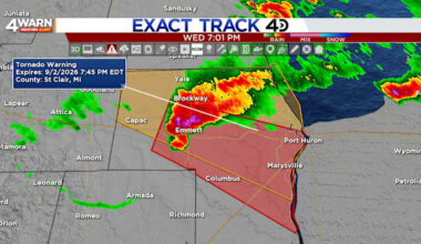 National Weather Service confirms tornado in St. Clair County on Wednesday Evening