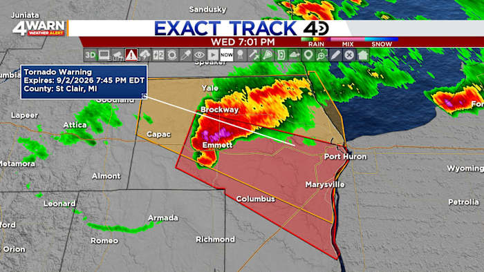 National Weather Service confirms tornado in St. Clair County on Wednesday Evening