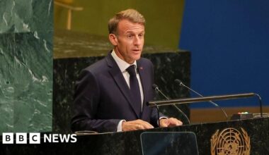 Netanyahu calls Macron's remarks on West Bank in UN speech 'grotesque' - BBC