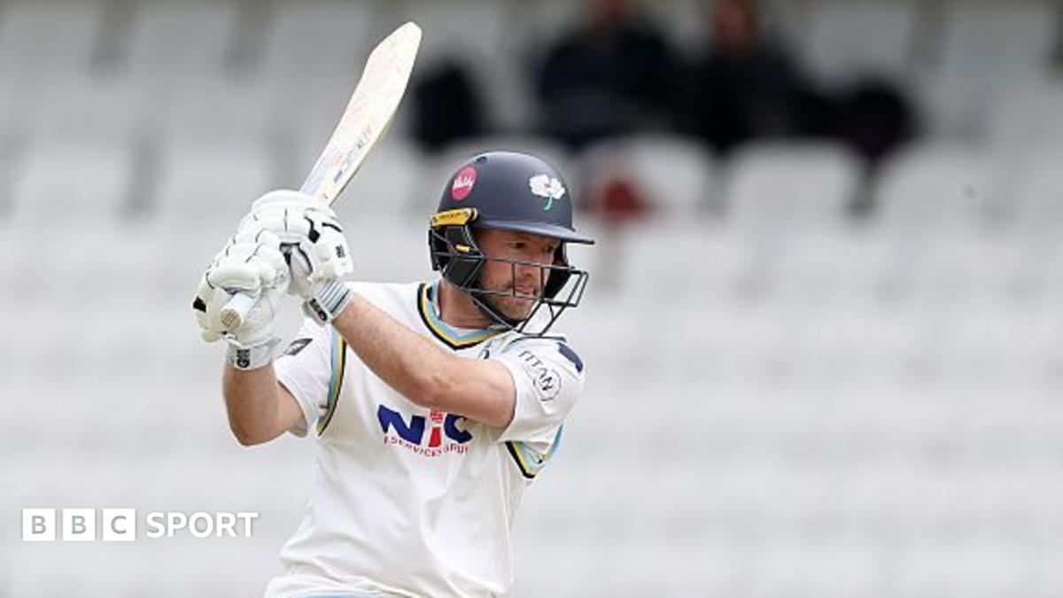Yorkshire's Adam Lyth plays a shot