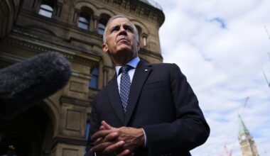 Carney warns of tough times ahead in national address as retaliatory tariffs kick in