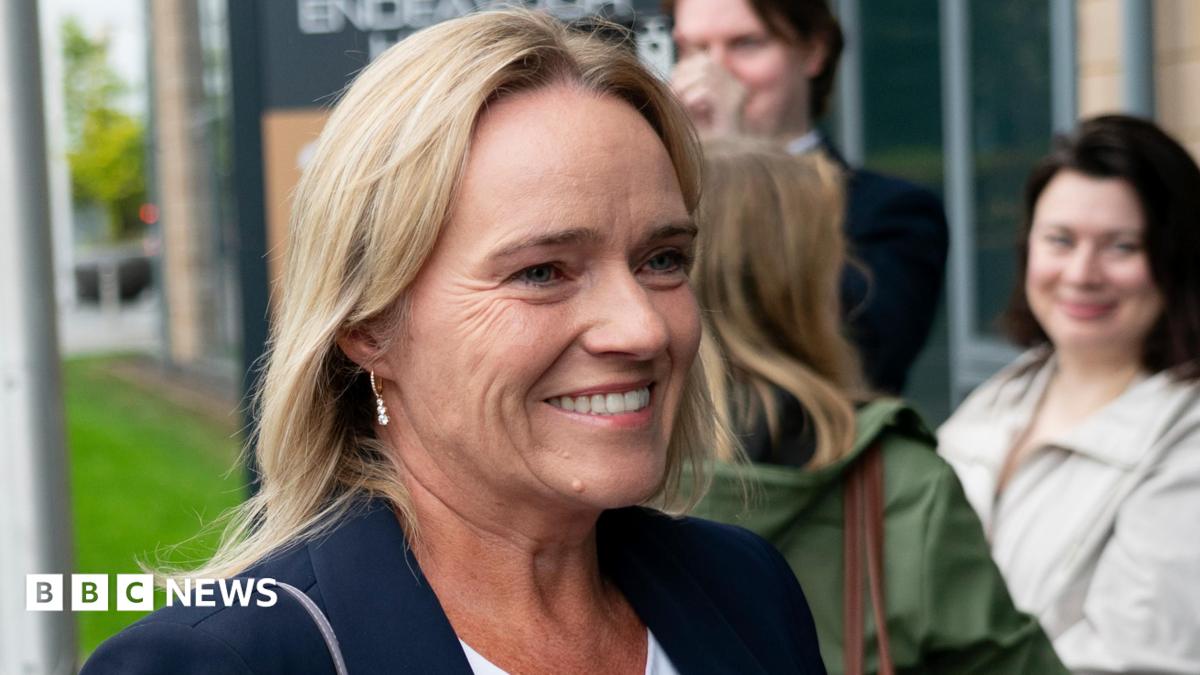 Sandie Peggie arrives for an employment tribunal case in Dundee after taking action against the Royal College of Nursing.
