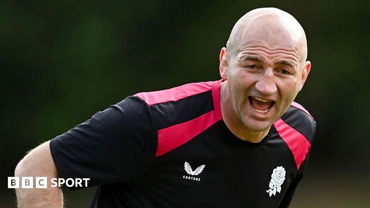 England coach Steve Borthwick shouts during a training session in June 2026