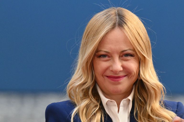 Italy's Prime Minister Giorgia Meloni the Chigi Palace in Rome on September 15, 2026 [Alberto Pizzoli/AFP]