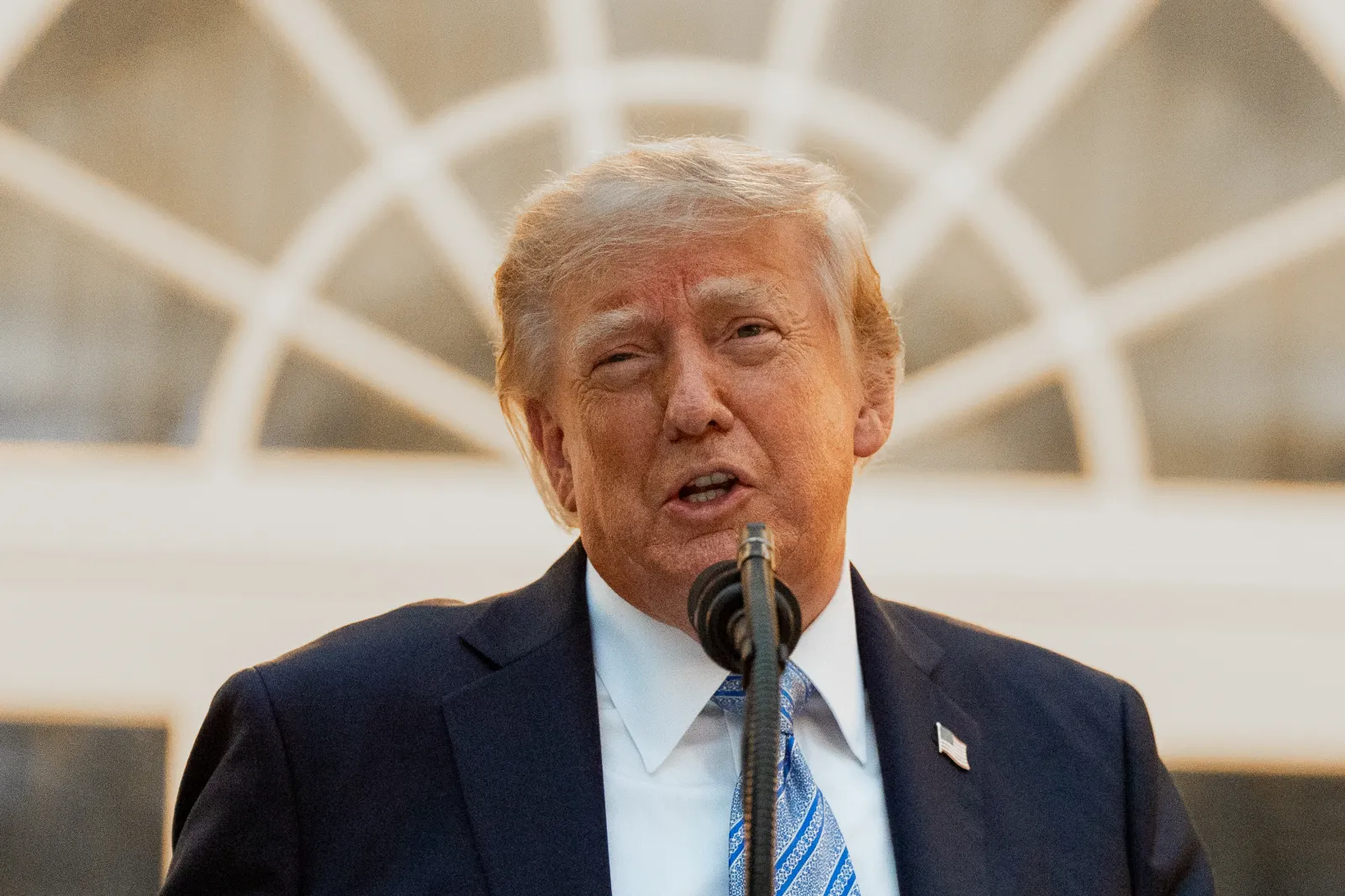 President Donald Trump speaks during a dinner in the Rose Garden of the White House, Thursday, Sept. 17, 2026, in Washington.