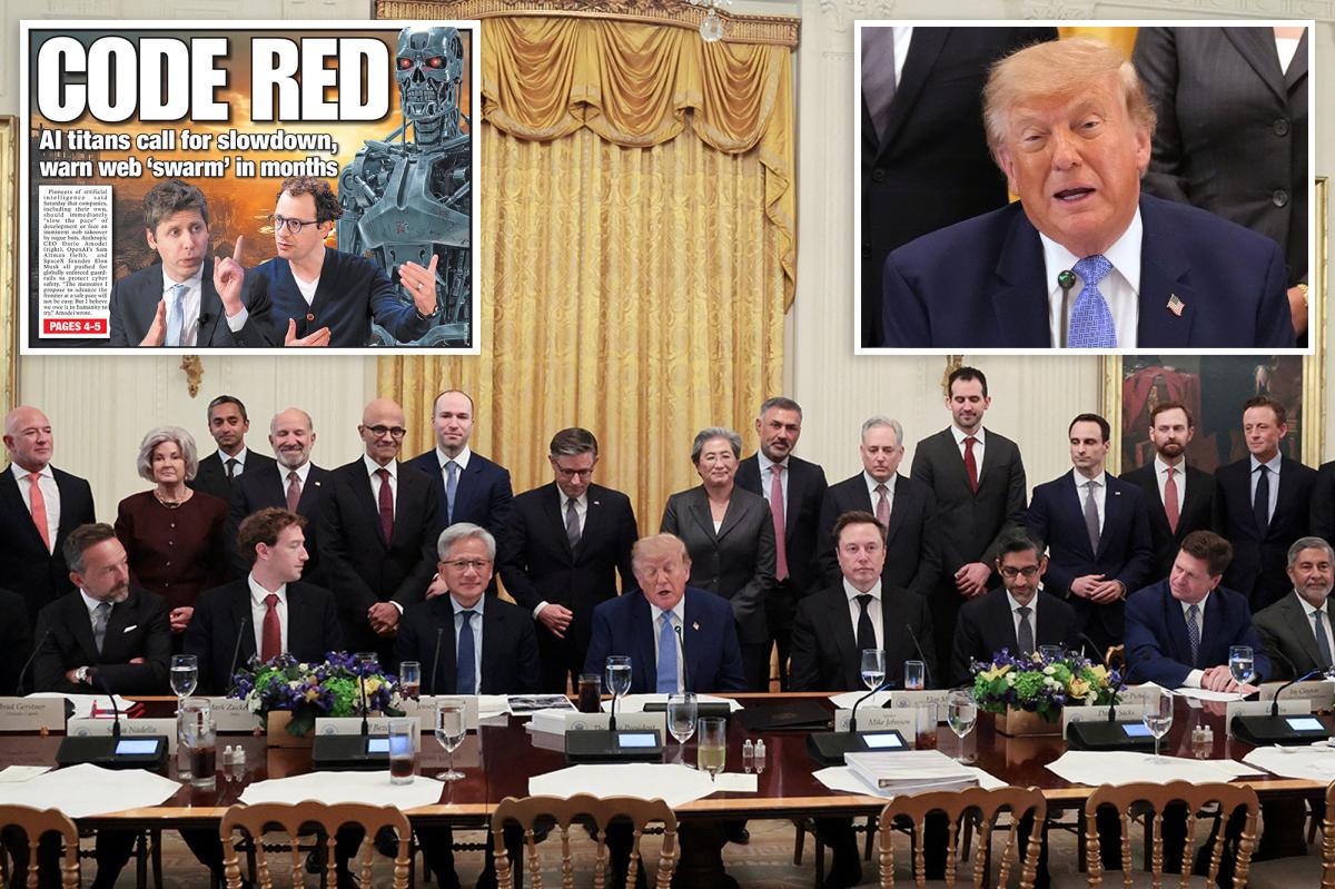 Trump calls for 'tremendous self-regulation' of AI at lunch with billionaire tech titans