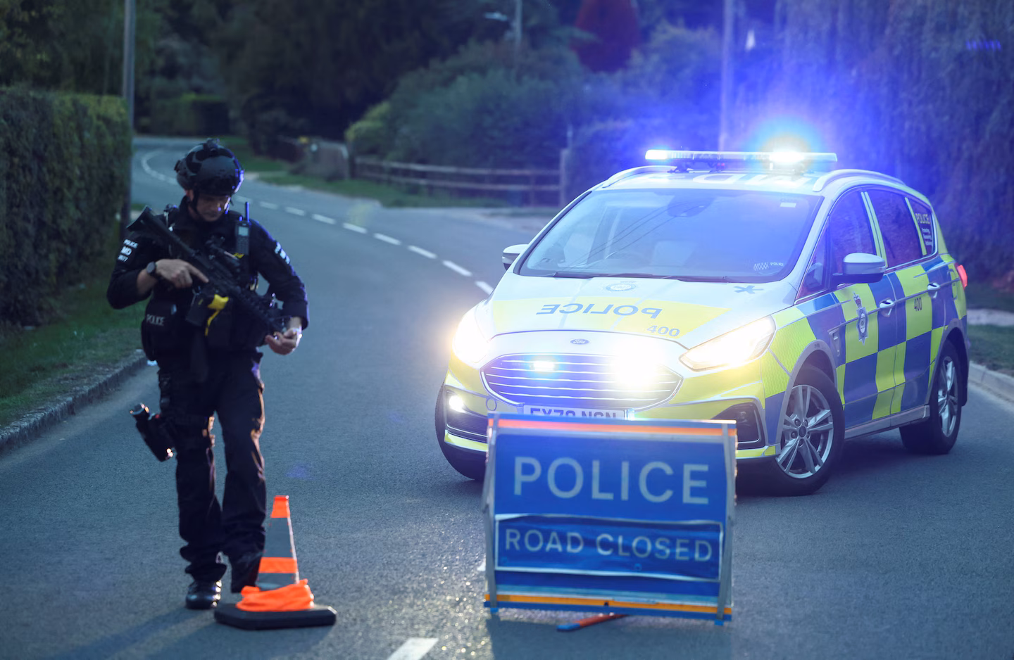 5 arrested in U.K. near base used by U.S. on suspicion of planning terror act