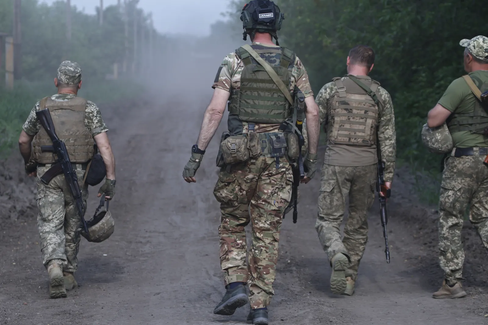 This illustrative image from May 19, 2023, shows Ukrainian soldiers of the 108th Battalion in Donetsk Oblast, Ukraine.