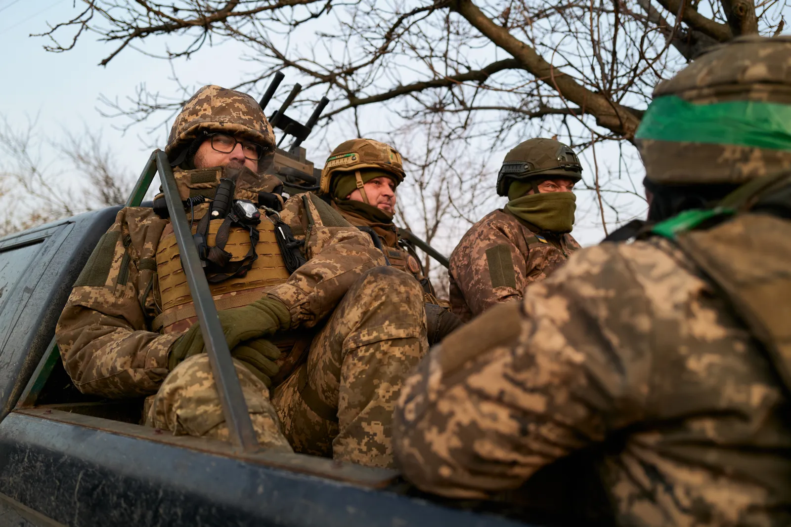 Ukrainian troops are pictured in the Donetsk region, Ukraine, on February 14, 2025, building defensive lines in anticipation of a possible advance by Russian forces.