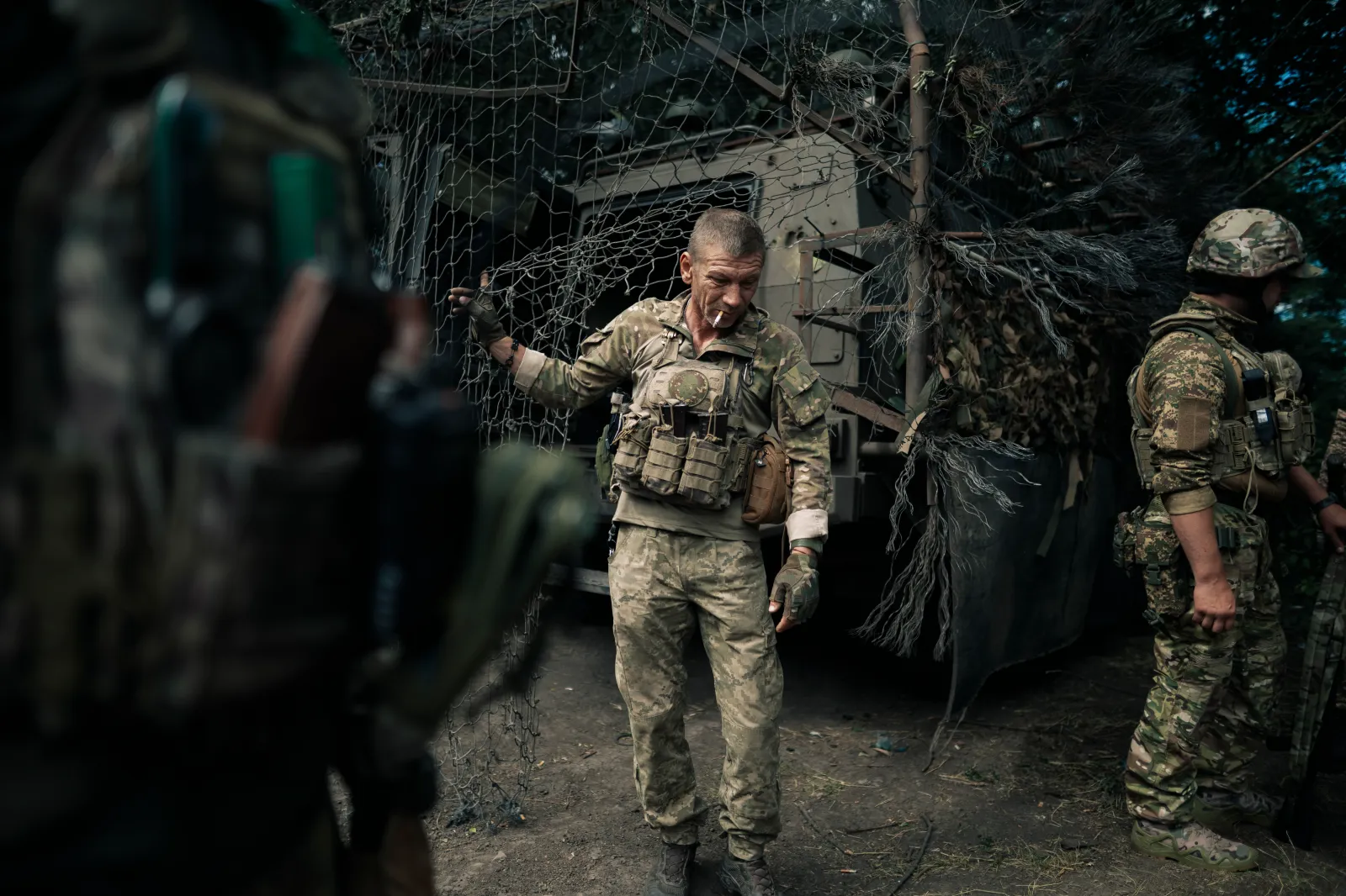 Infantrymen from the Ukrainian National Guard's 15th Rapid Deployment Brigade, 'Kara-Dag,' are preparing to deploy to Dobropillia on June 28, 2026 in Dobropillya, Ukraine.
