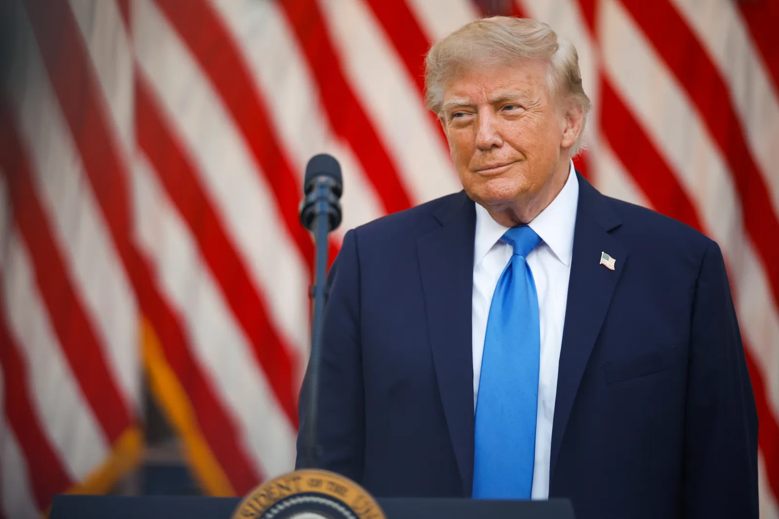 President Donald Trump arrives to host a dinner in the Rose Garden at the White House on September 02, 2026 in Washington, D.C.