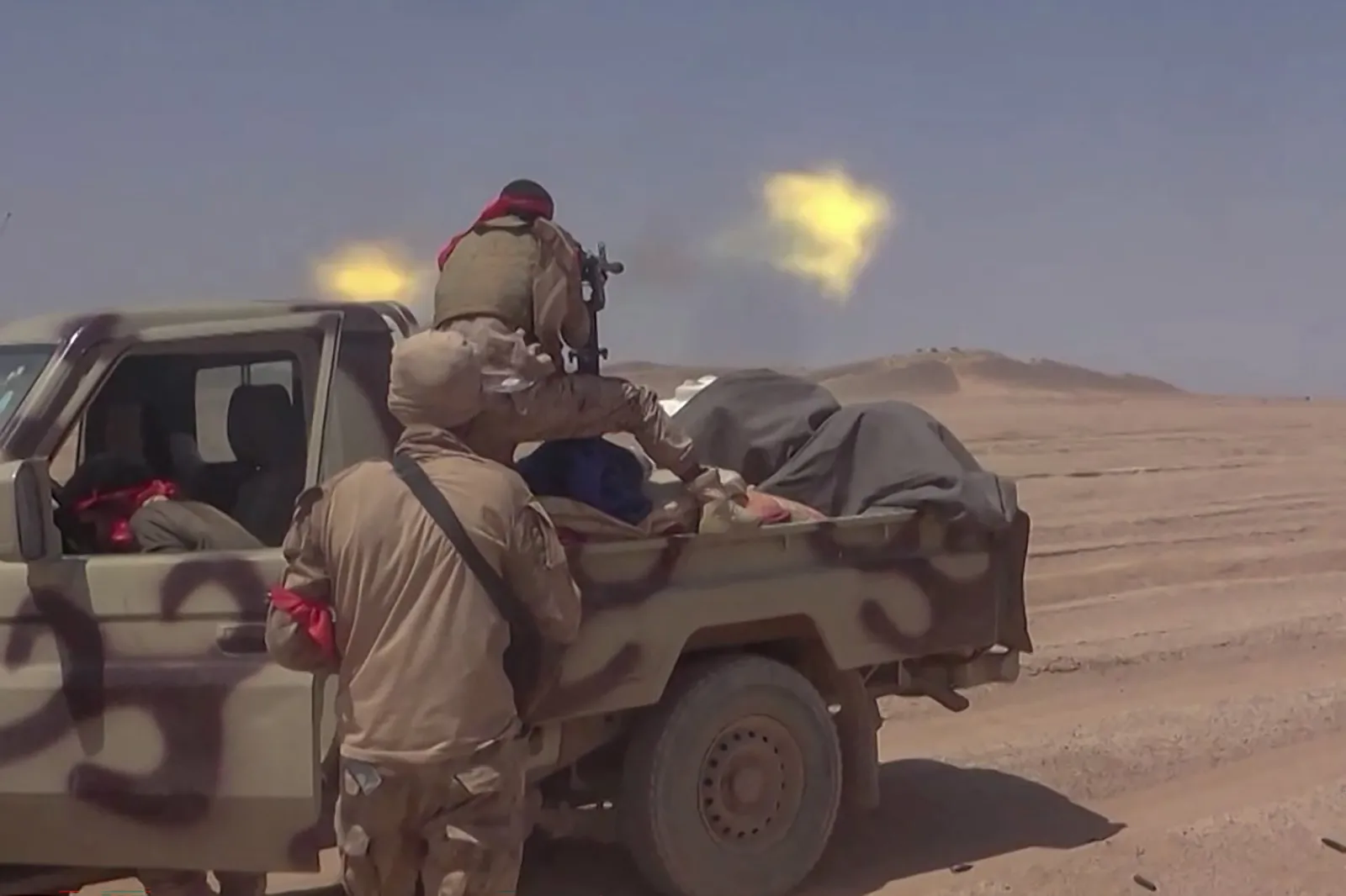 Fighters affiliated with the Saudi-backed Yemeni government clash with Ansar Allah forces in Al-Jawf province on September 15, 2026.