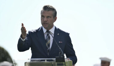 Defense Secretary Pete Hegseth speaks during the 2026 National POW/MIA Recognition Day ceremony at the Pentagon on Friday.