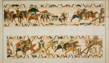 Two threads torn in Bayeux Tapestry on journey to London from France