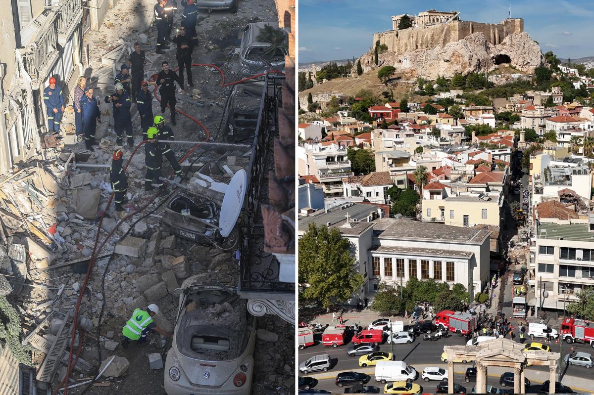 Greece explosion near Acropolis injures 2 people collapses building