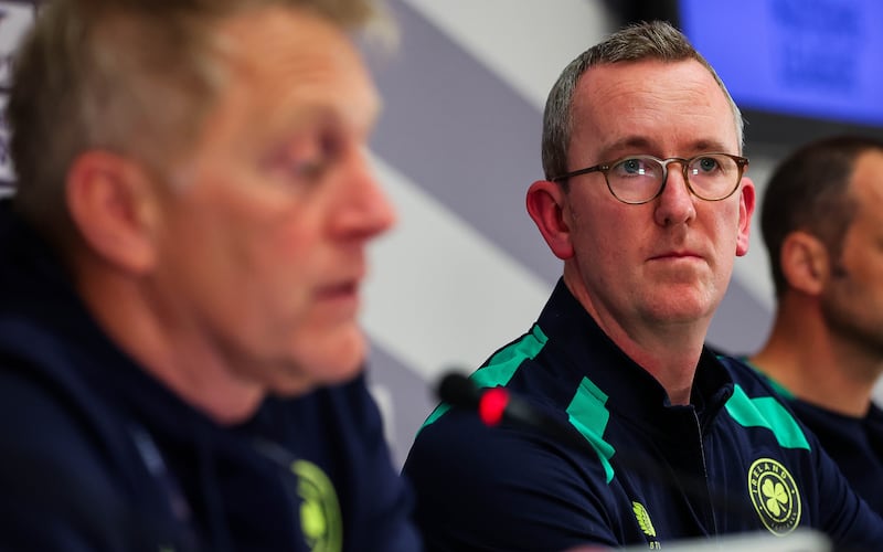 FAI chief executive David Courell at the press conference before the Israel game. Photograph: Ryan Byrne/Inpho