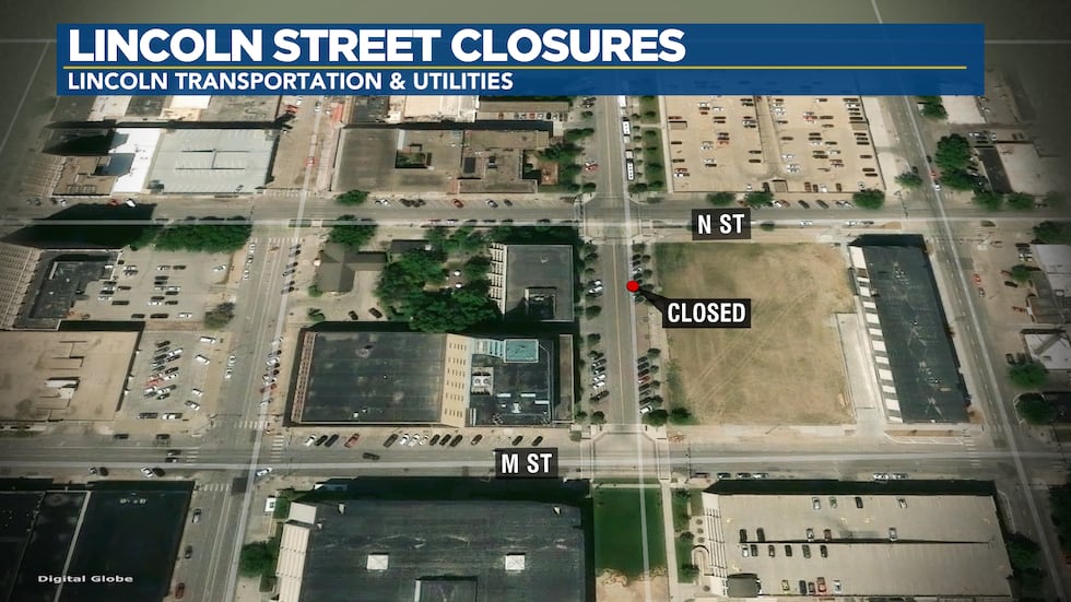 Centennial Mall between M and N streets will close beginning Monday for private crane work....