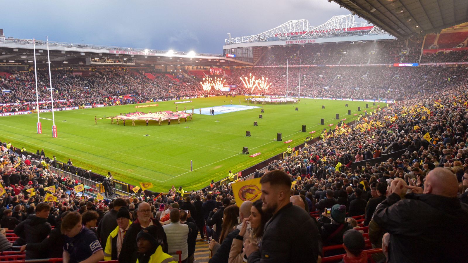 A general view of Old Trafford taken ahead of the 2023 Super League Grand Final