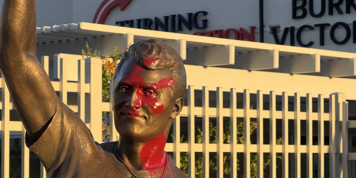 Newly unveiled Charlie Kirk statue vandalized at Turning Point USA headquarters