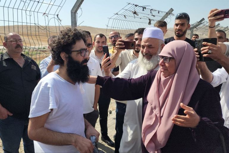 Muath Amerneh sees family after his release from detention in 2024 [Courtesy of Muath Amarneh]