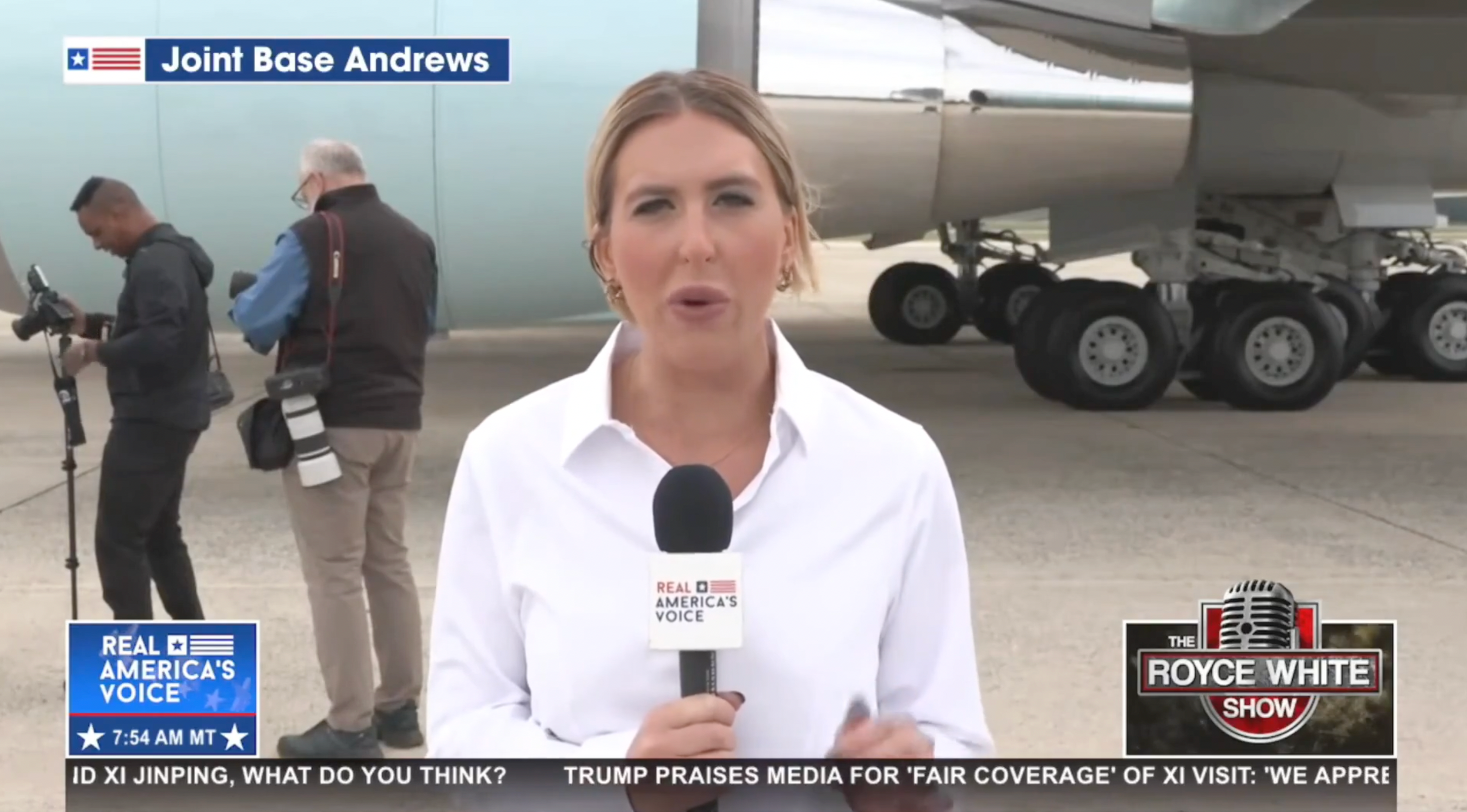 Reporters from Real America’s Voice and LindellTV will travel aboard Air Force One on Saturday, while CNN has been banned